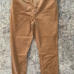 LOFT Tan Corduroy Casual Bottoms Straight-Leg